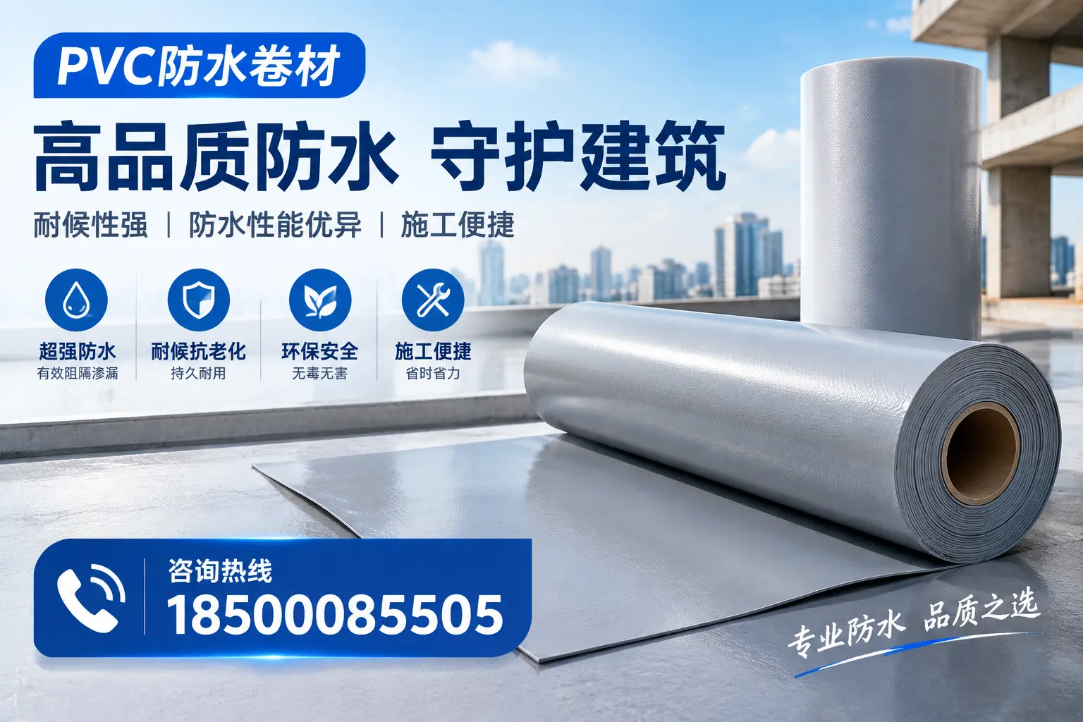 PVC防水卷材的防水效果评测,适合湛江的科学依据
